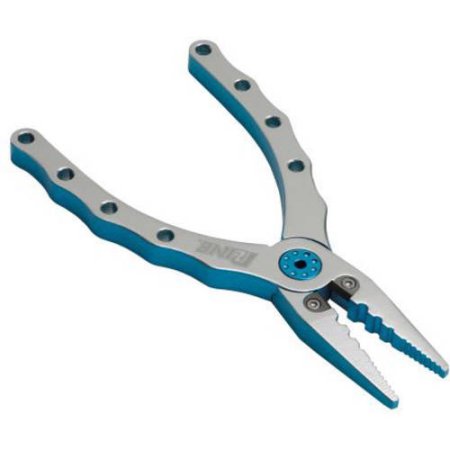 P-Line Aluminum Plier 6.5" Silver/ Blue with Center Cutter