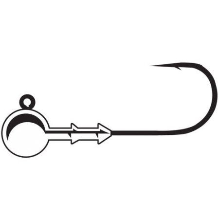 Gamakatsu Round 26 Jig Head Nickel Silver Black Hooks 1/8Oz-1/0 5 Pack